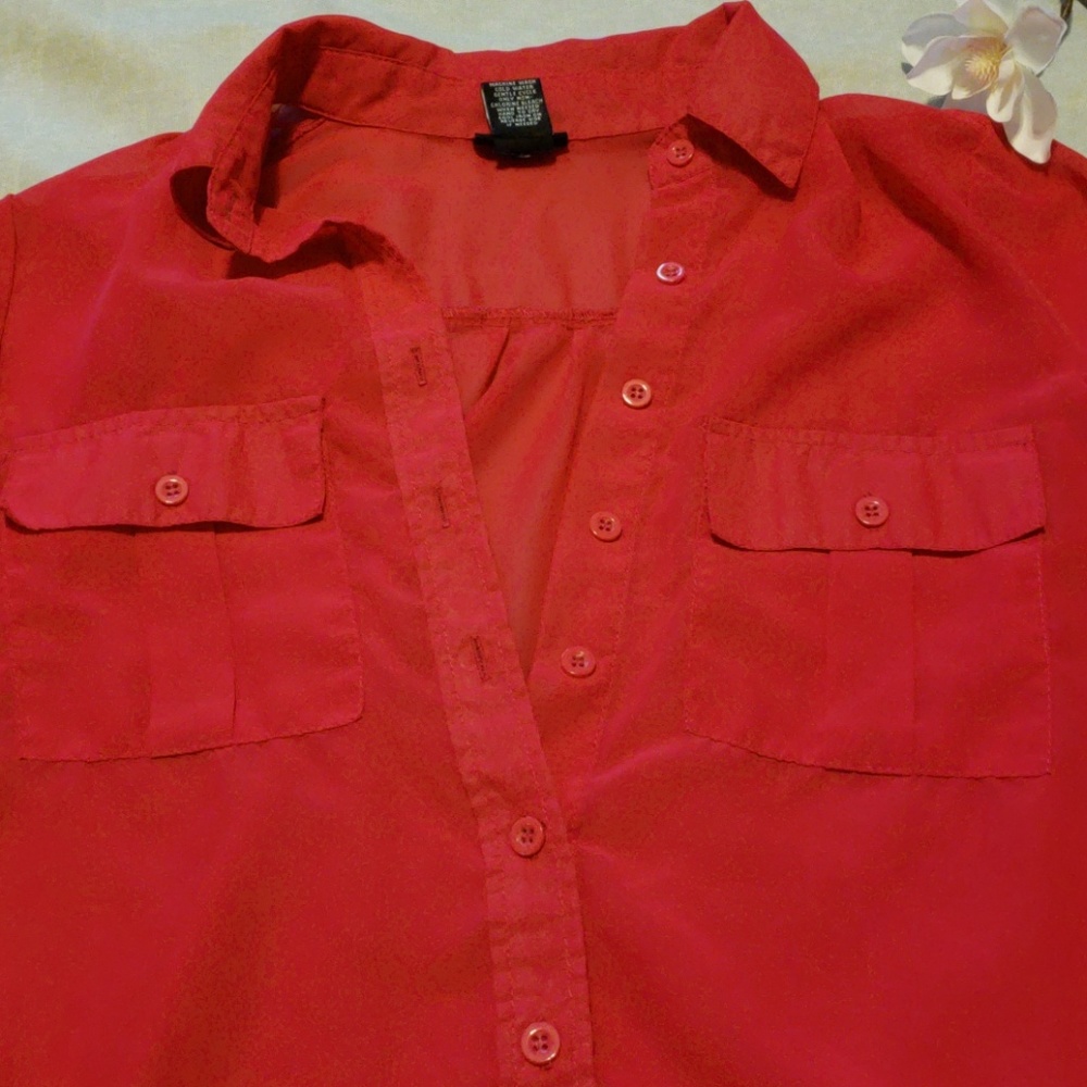 Sheer button up blouse - Picture 2 of 3